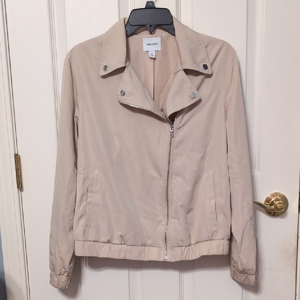 Nine West Women's Beige Zip-Up Jacket